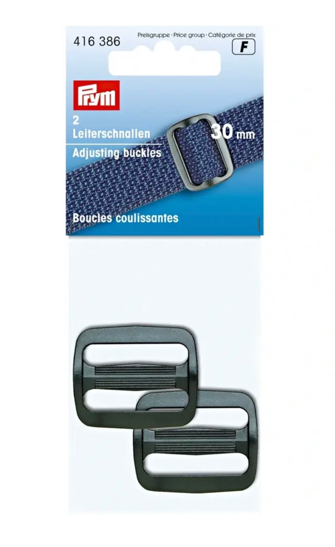 Prym 2 Leiterschnallen 30mm schwarz