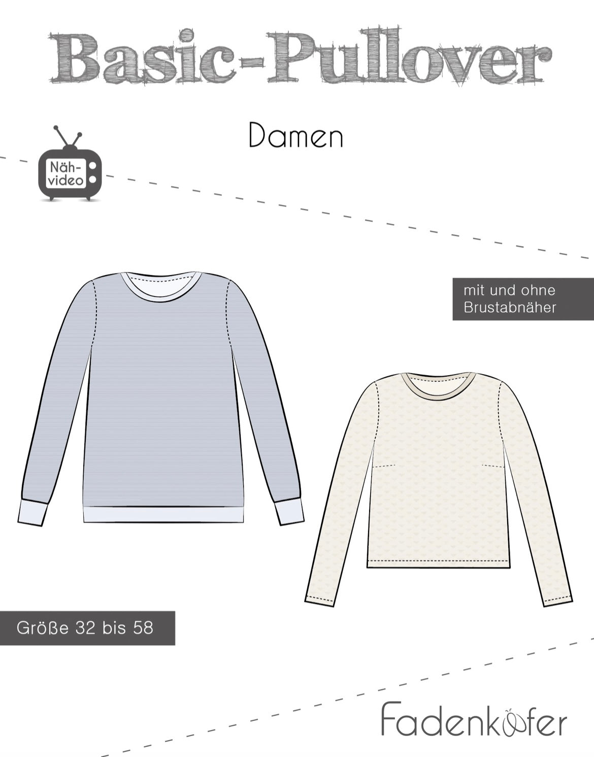 Fadenkäfer Schnittmuster "Basic-Pullover"
Damen