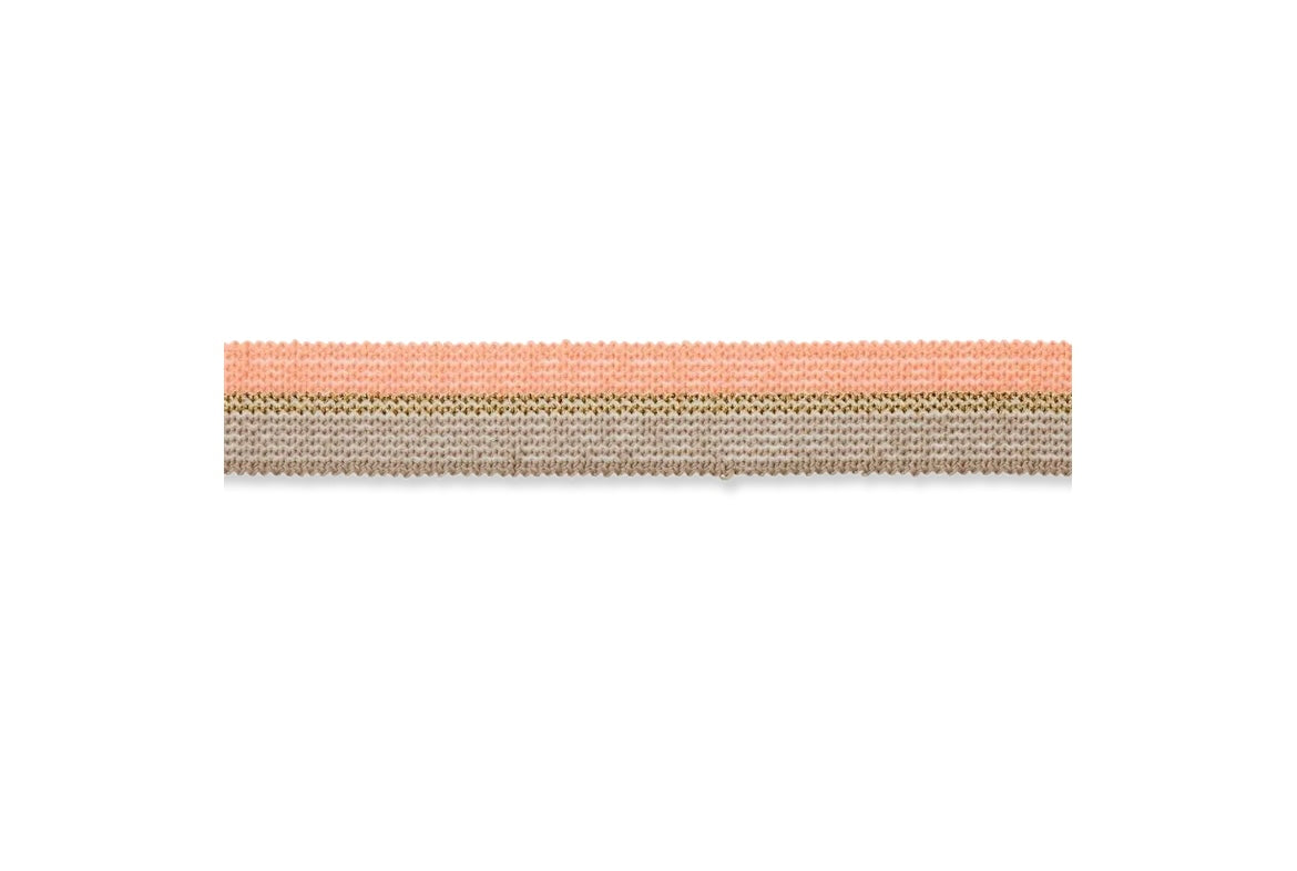 Strickband 18mm gestreift Glitzer elastisch