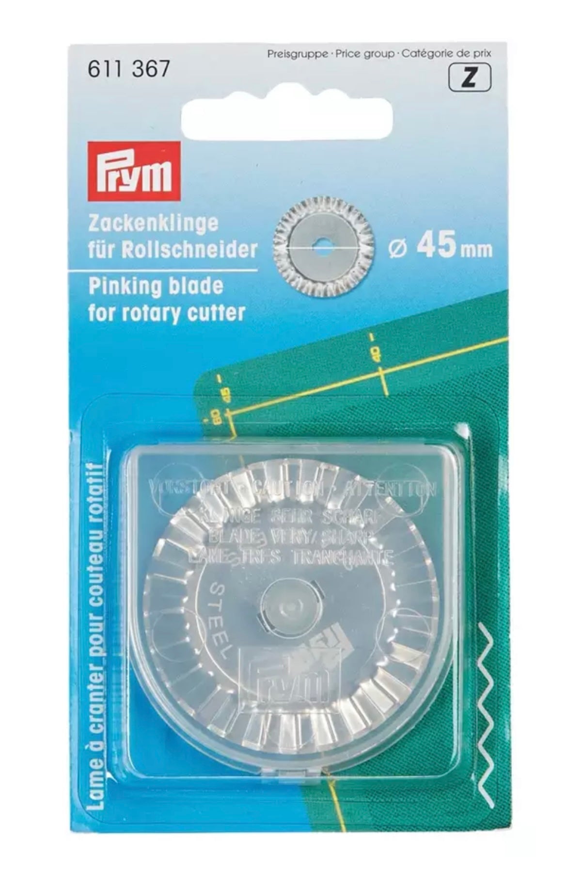Zacken-Ersatzklinge für Rollschneider 45mm