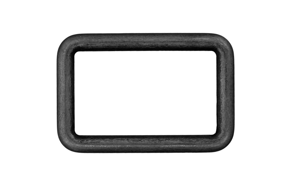 Rechteck - Ring 30mm schwarz / kupfer