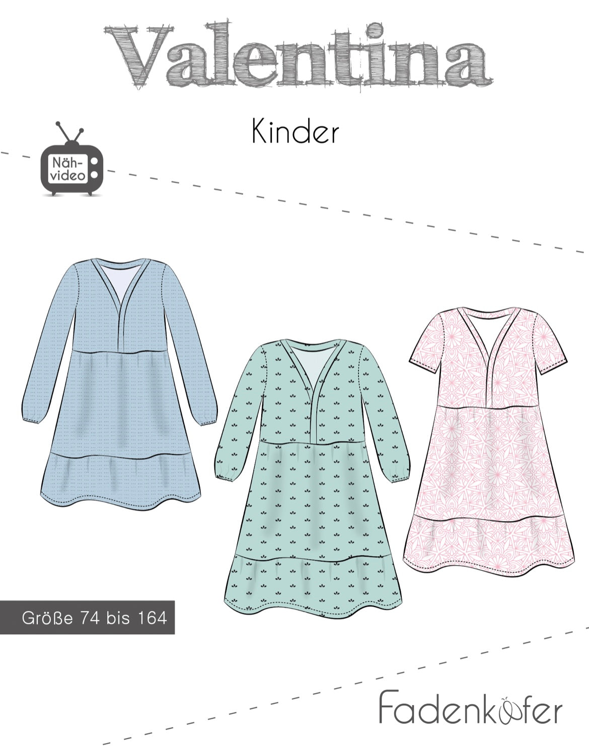 Fadenkäfer Schnittmuster "Valentina" Kleid Kinder