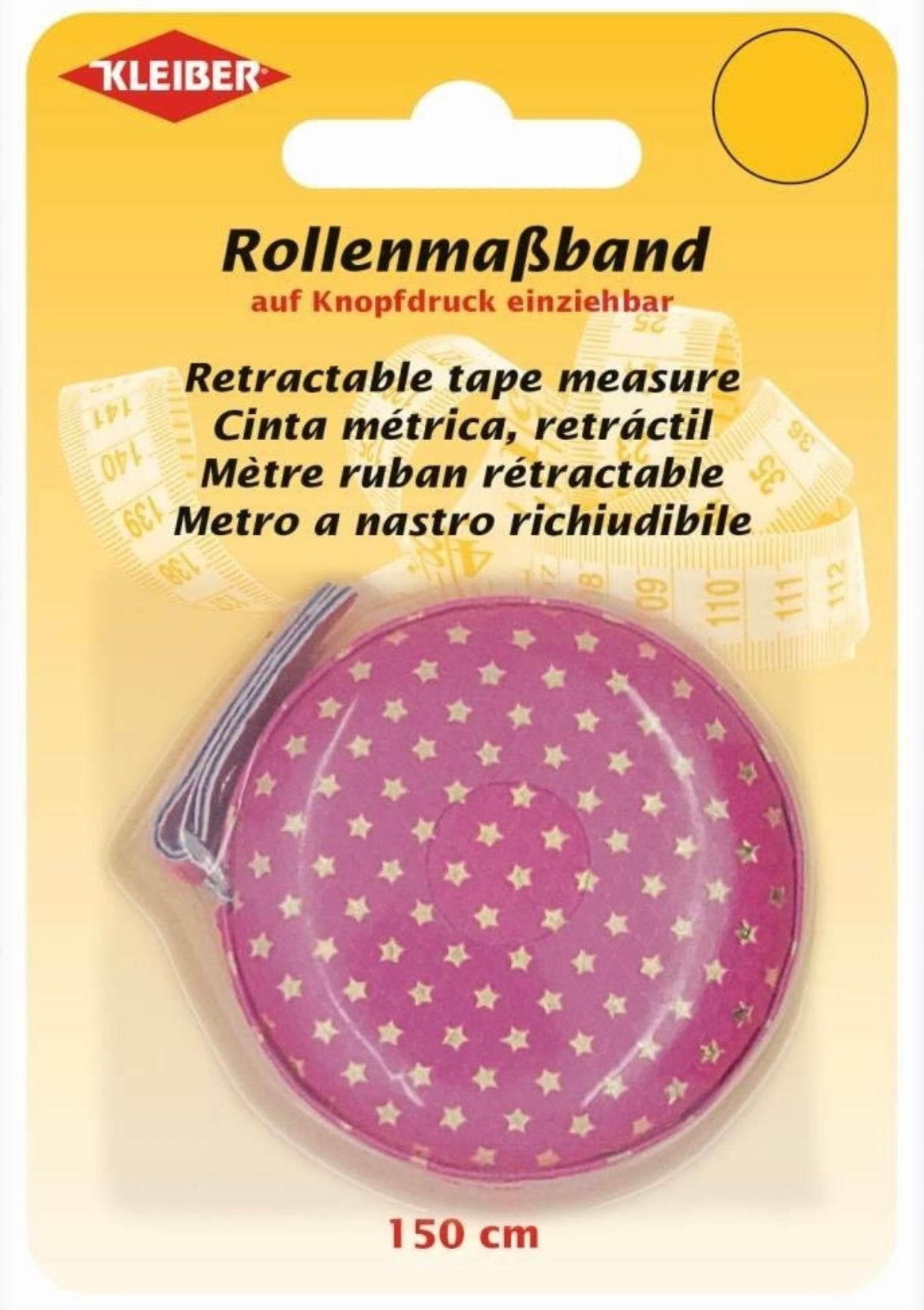 Kleiber Rollenmaßband ca. 150cm pink