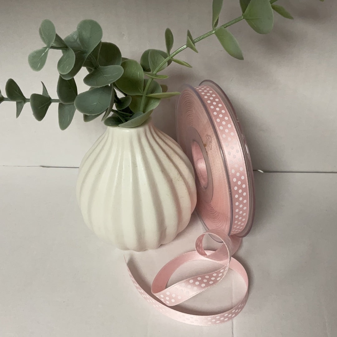 Satinband Mini Dots 10mm
rosa /weiss
