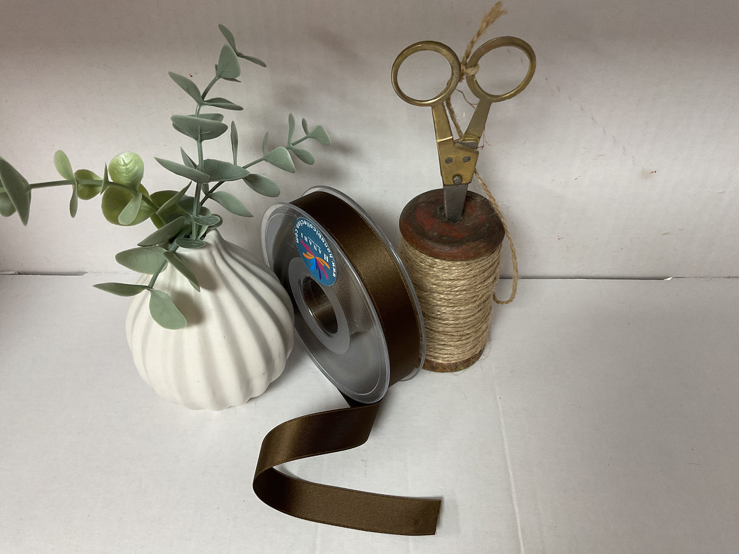 Satinband Uni 16mm braun