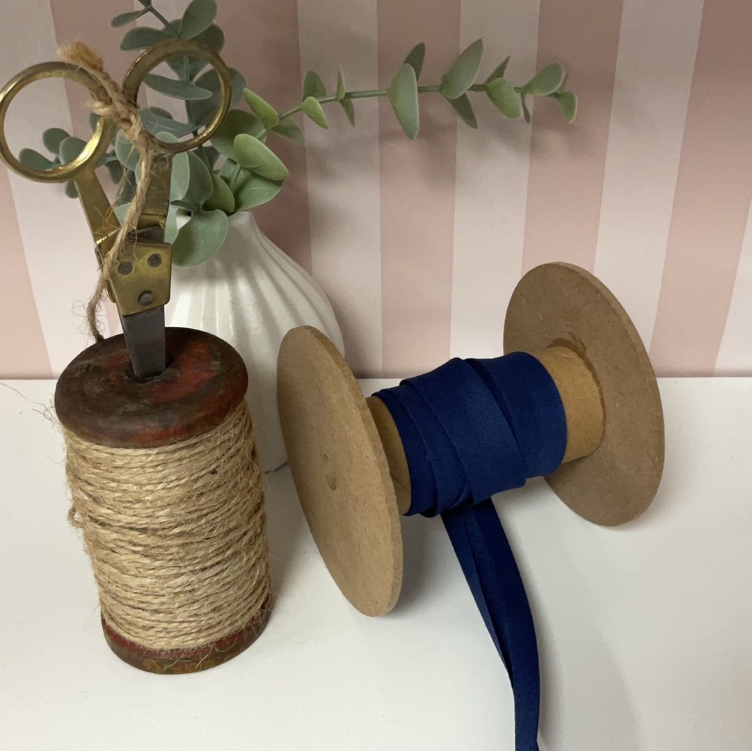 Schrägband Baumwolle Polyester 18mm marineblau