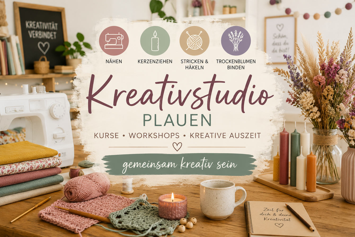 Nähkurs und Kreativworkshop bei süssStoffe in Plauen mit Teilnehmern
