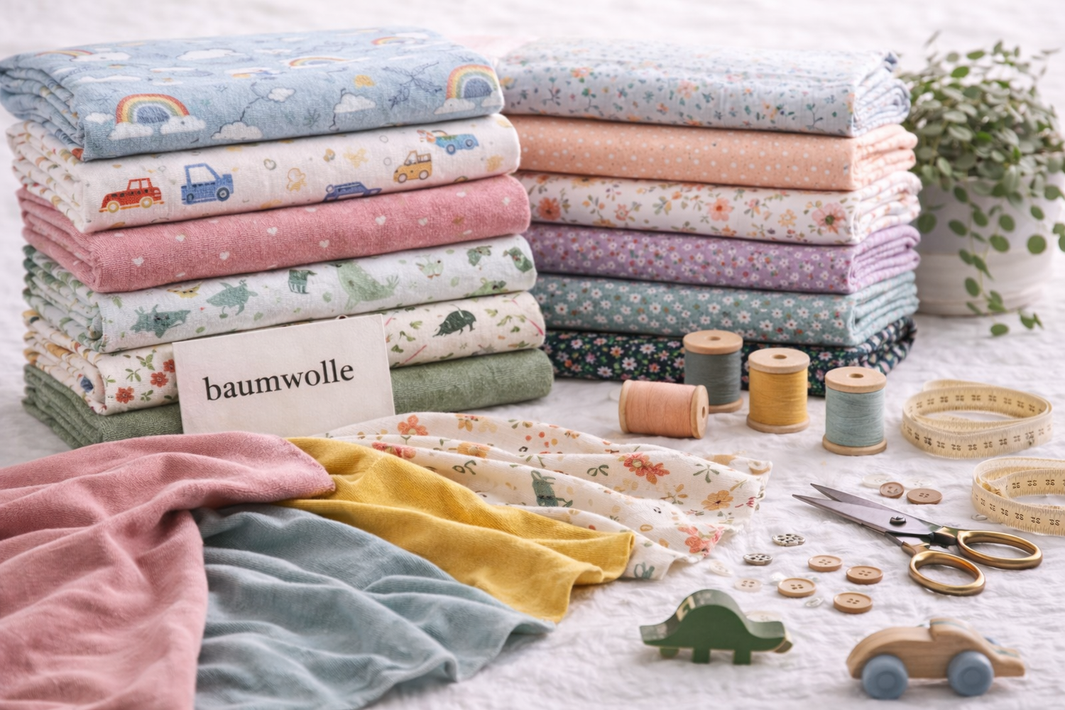 Baumwolle Stoff kaufen – vielseitige Baumwollstoffe für Kinder und Erwachsene in verschiedenen Designs
