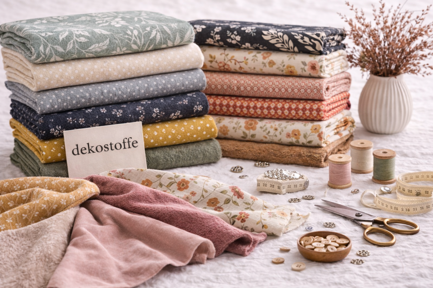 Dekostoffe kaufen – gemusterte Stoffe für Deko, Kissen und Wohnaccessoires