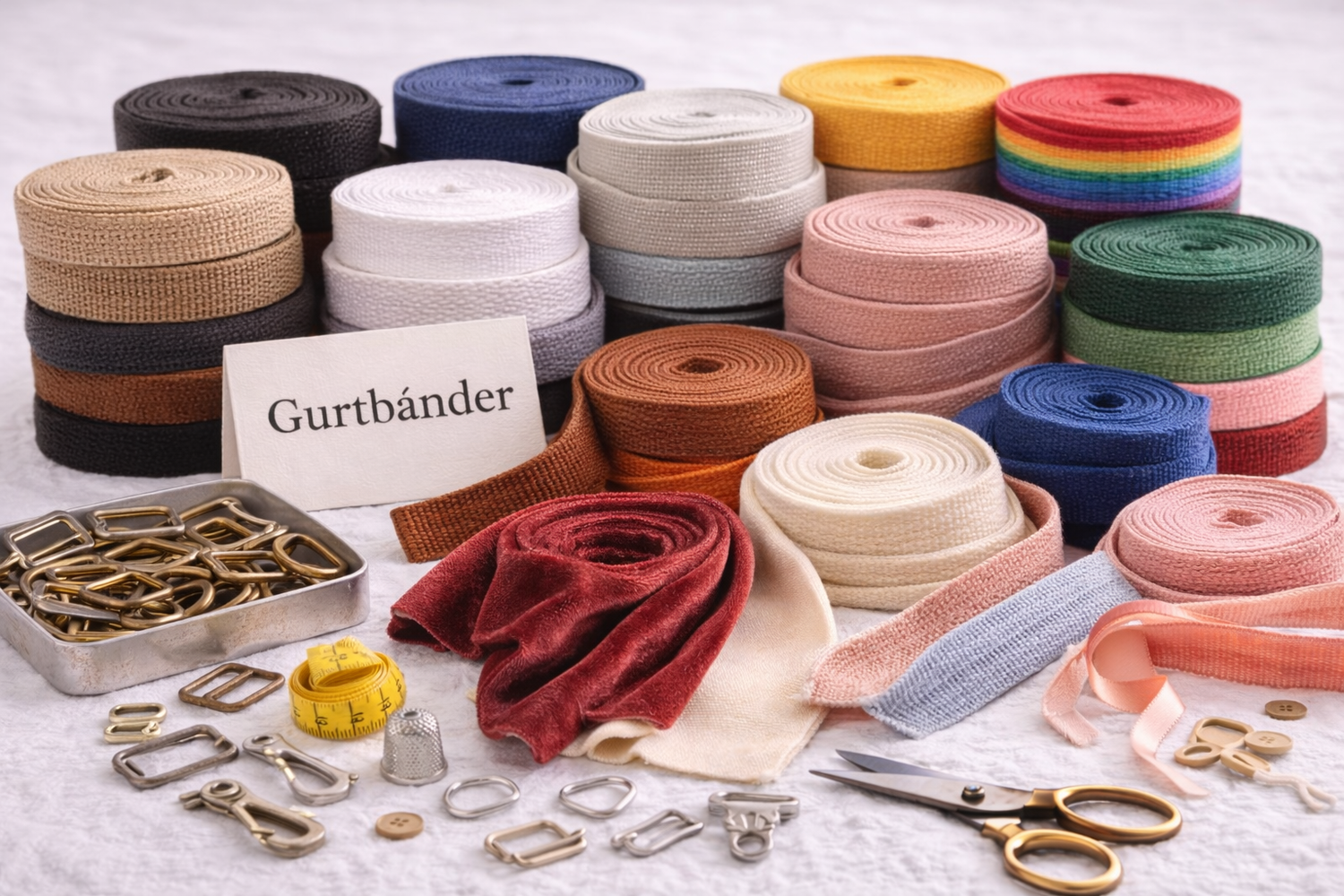 Gurtband kaufen – robuste Gurtbänder in vielen Farben für Taschen, Rucksäcke und DIY-Projekte