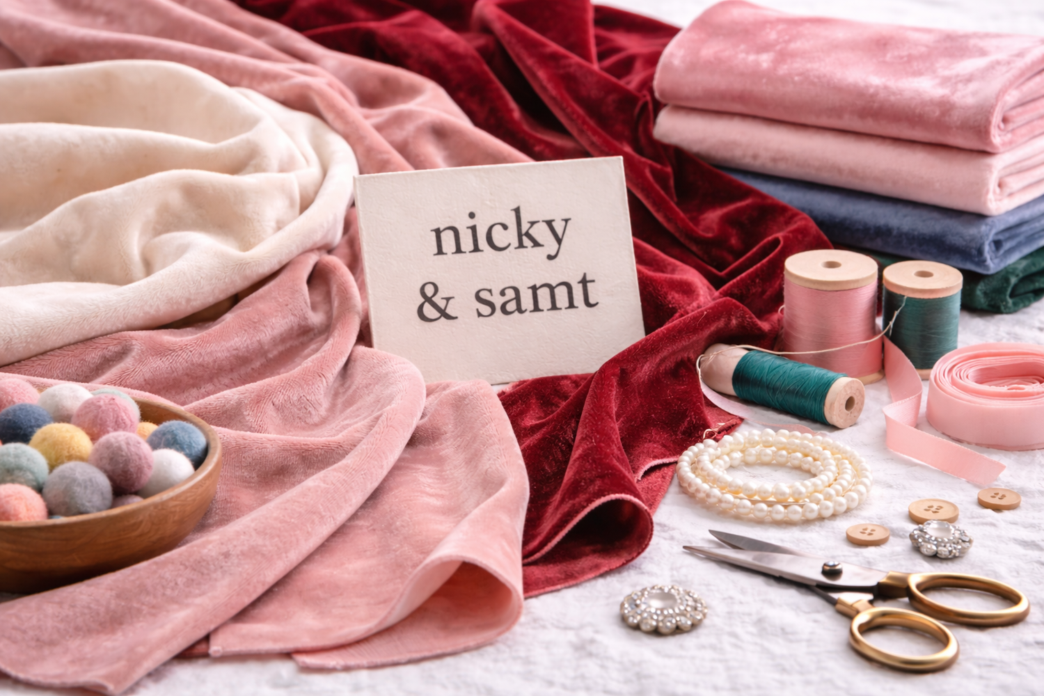 Nicky und Samt Stoff kaufen – weiche Stoffe mit samtiger Oberfläche und edlem Glanz