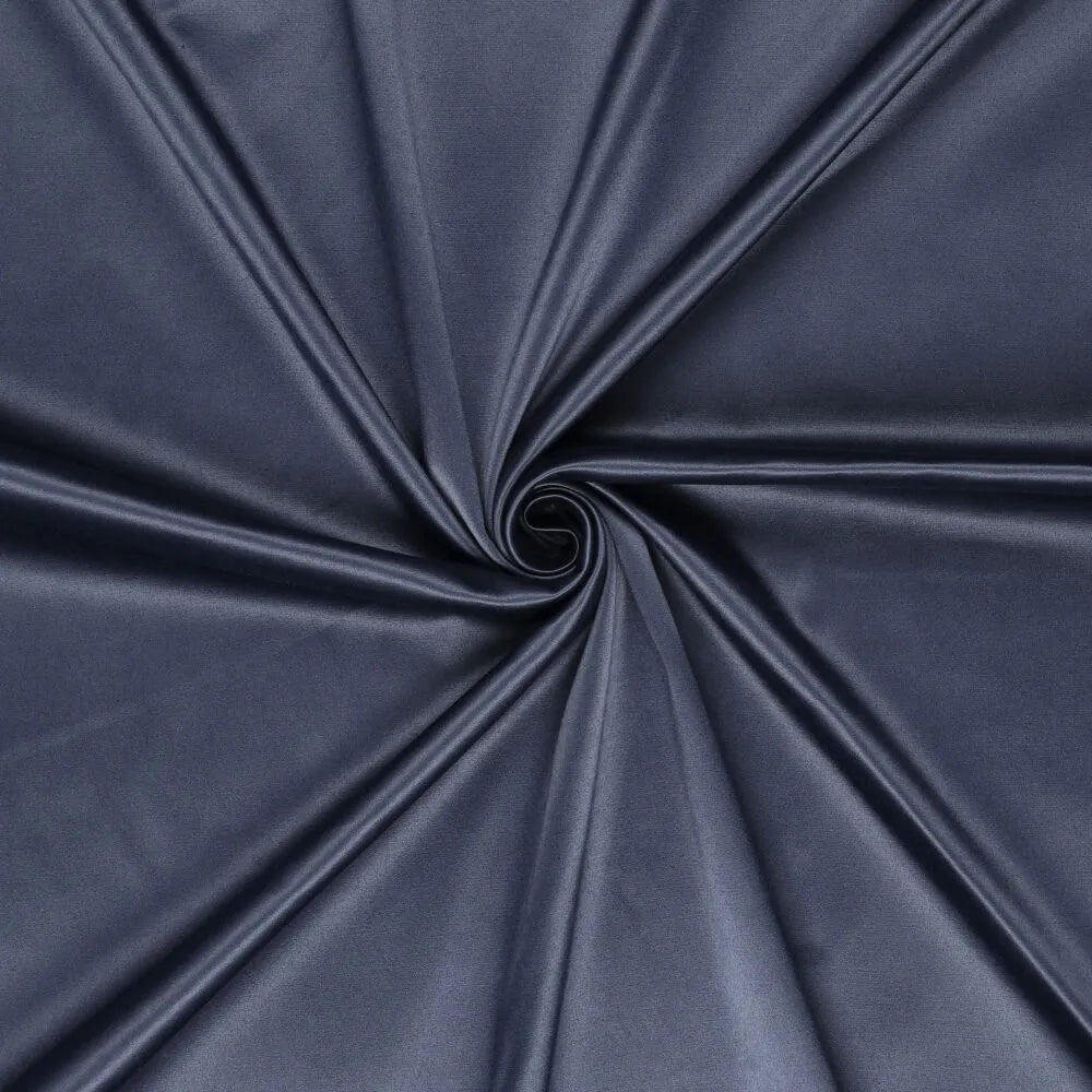 Baumwolle Stretch Satin Selena uni blau