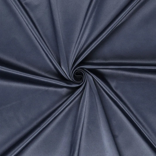 Baumwolle Stretch Satin Selena uni blau