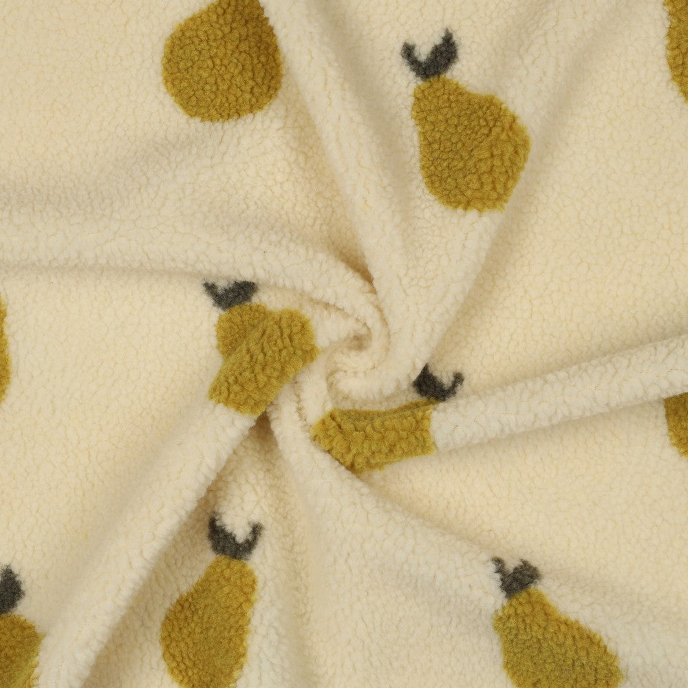 Teddy Fleece Jacquard Birne