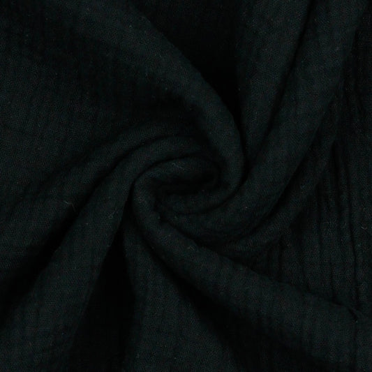 Musselin Uni schwarz
