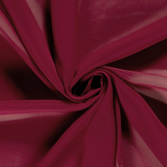 Chiffon Stoff Uni Bordeauxrot
