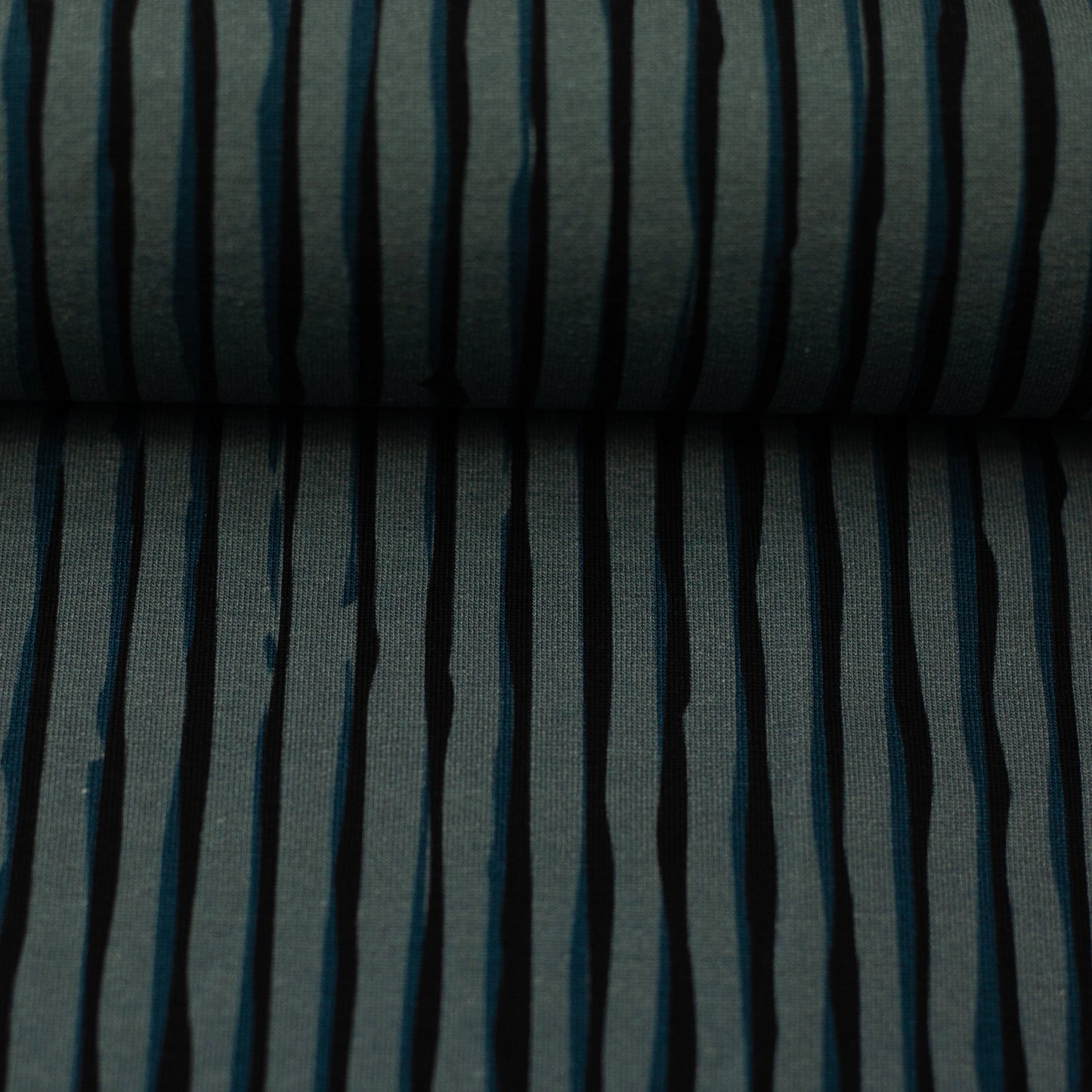 French Terry "Wood Print Stripes“ by Thorsten Berger  Swafing
