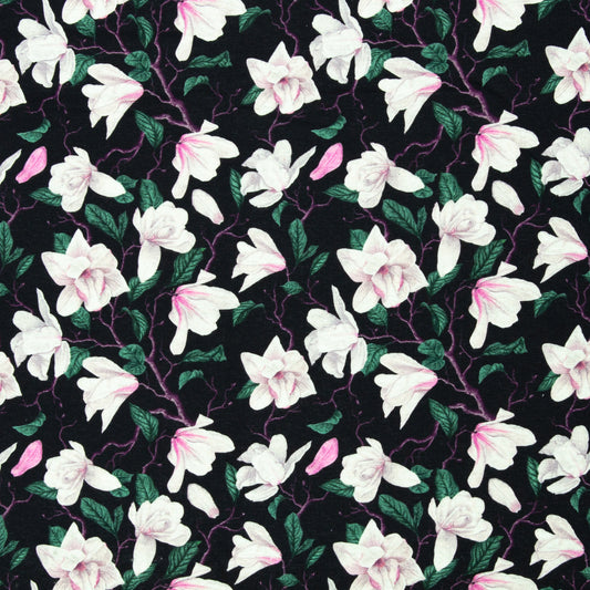 Alpenfleece "Isla“ Swafing Blüten schwarz