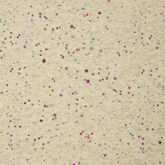 Alpenfleece "Farsund“ Sprenkel Tupfen Glitzer Swafing naturweiß meliert
