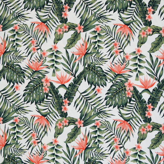 Jersey Summer – Baumwolljersey Monstera Strelitzie Frangipani | Swafing