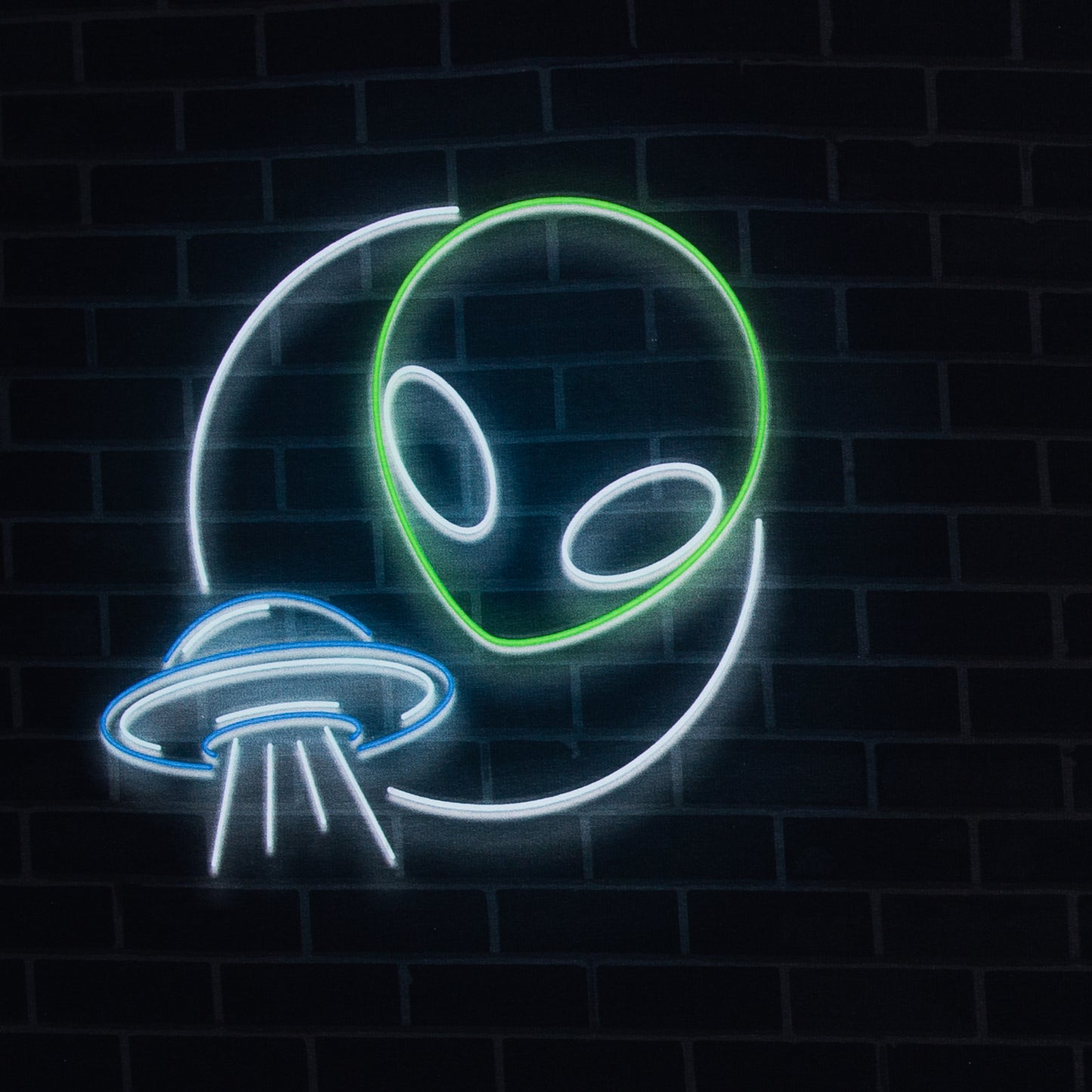 French Terry Panel "Glow “ by lycklig design 75 cm Swafing Alien Ufo