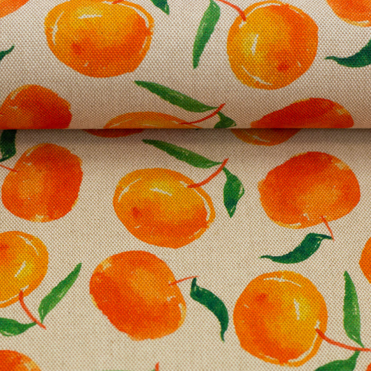 Canvas Leinenoptik Ulli Orangen Swafing beige / orange