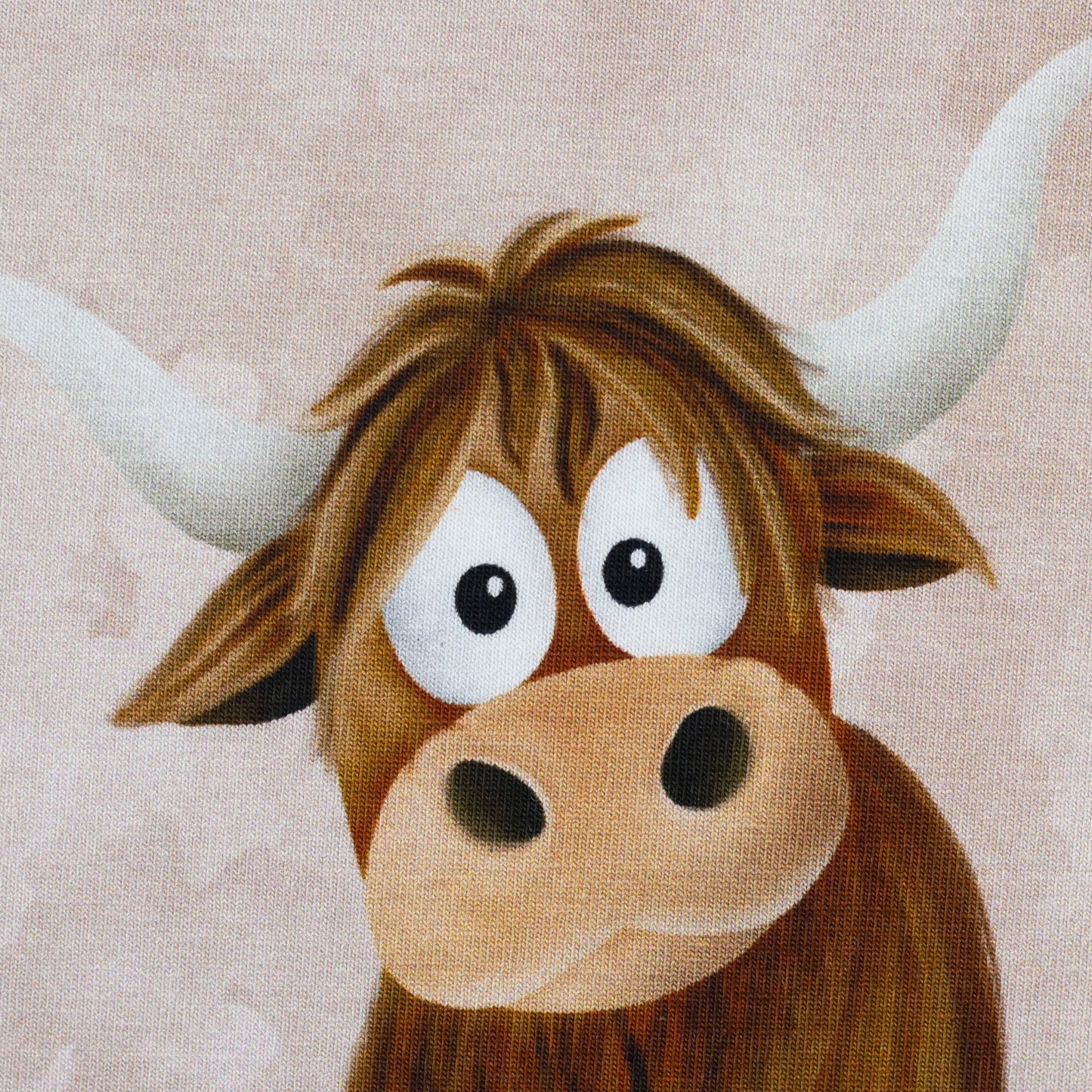Panel – French Terry Kühe Holy Cow by Mrs Mint Design | Swafing altrosa
