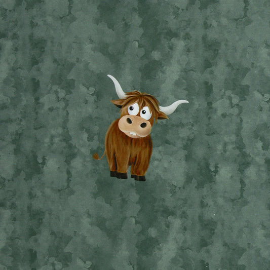 Panel – French Terry Kühe Holy Cow by Mrs Mint Design | Swafing smaragd