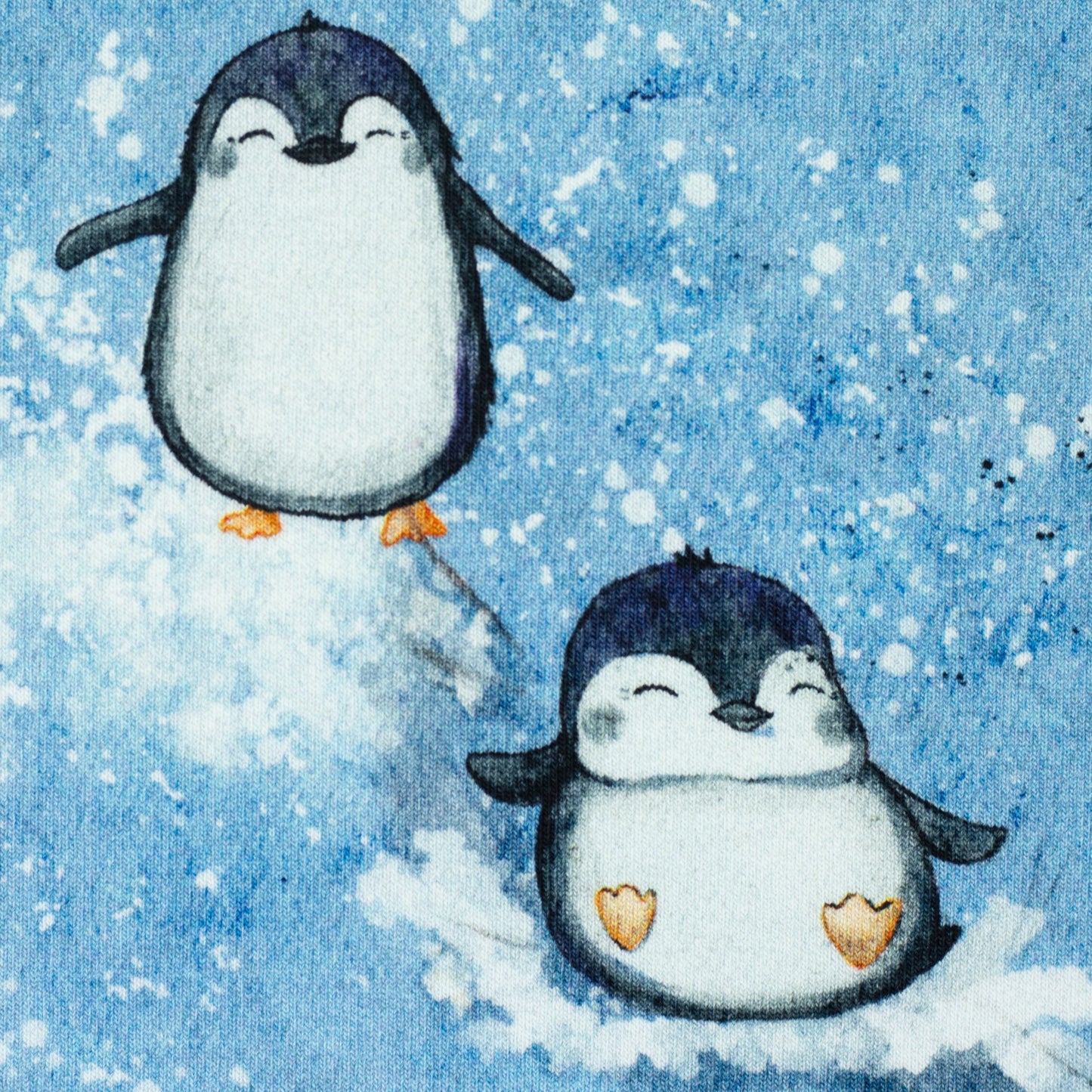 French Terry Arctic by Christiane Zielinski Pinguin Swafing blau