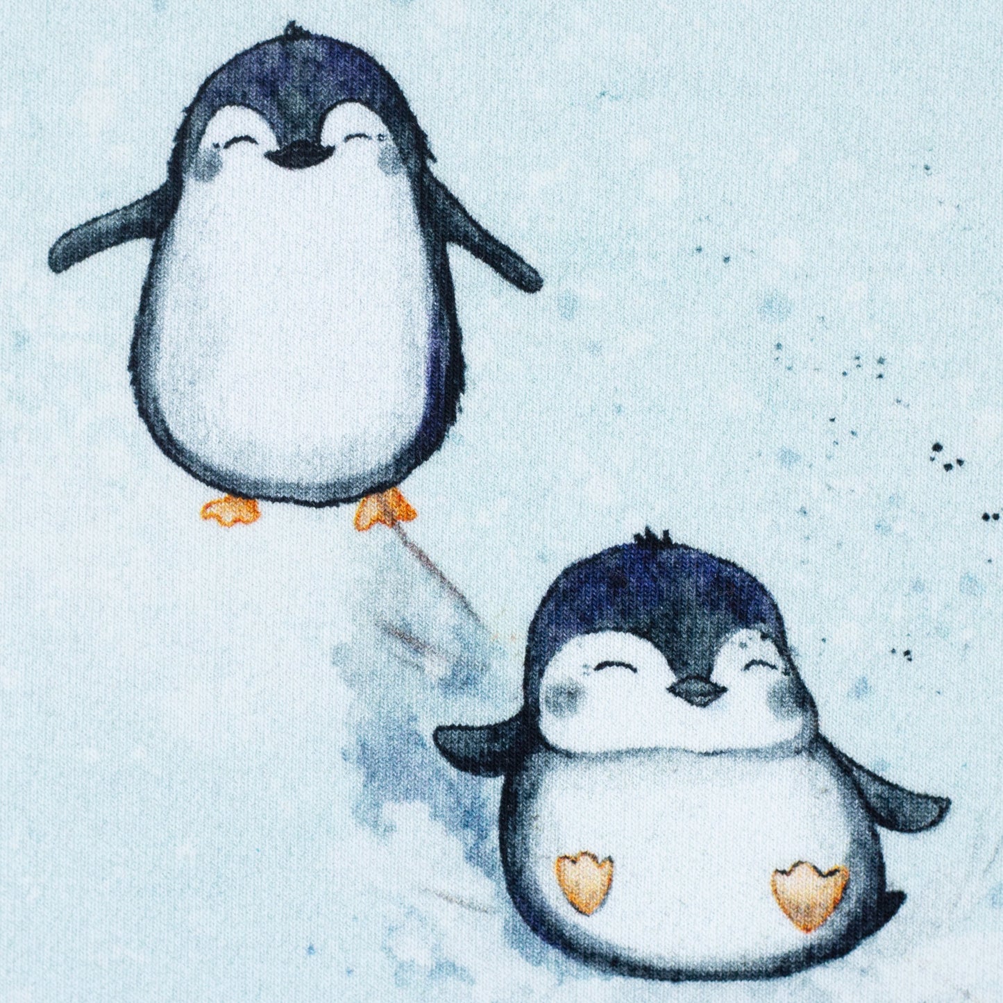 French Terry Arctic by Christiane Zielinski Pinguin Swafing mint