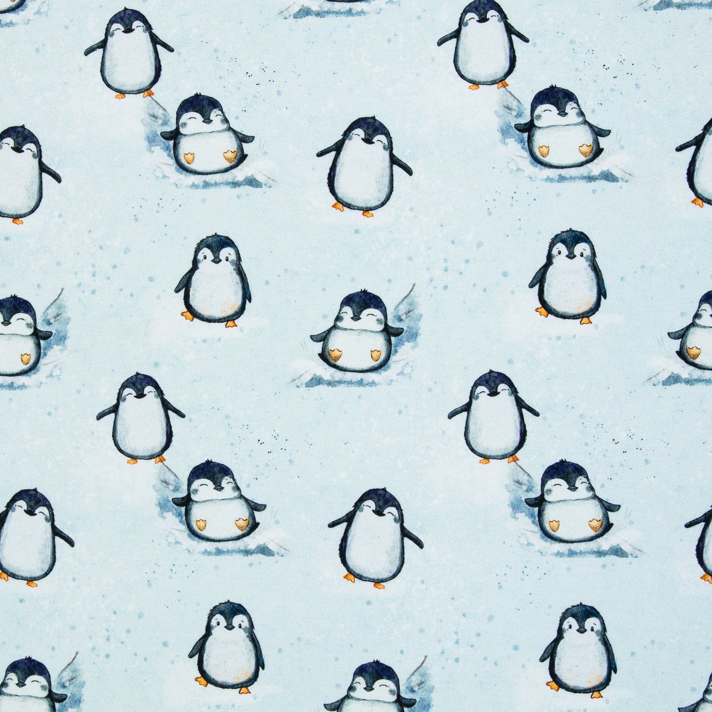 French Terry Arctic by Christiane Zielinski Pinguin Swafing mint