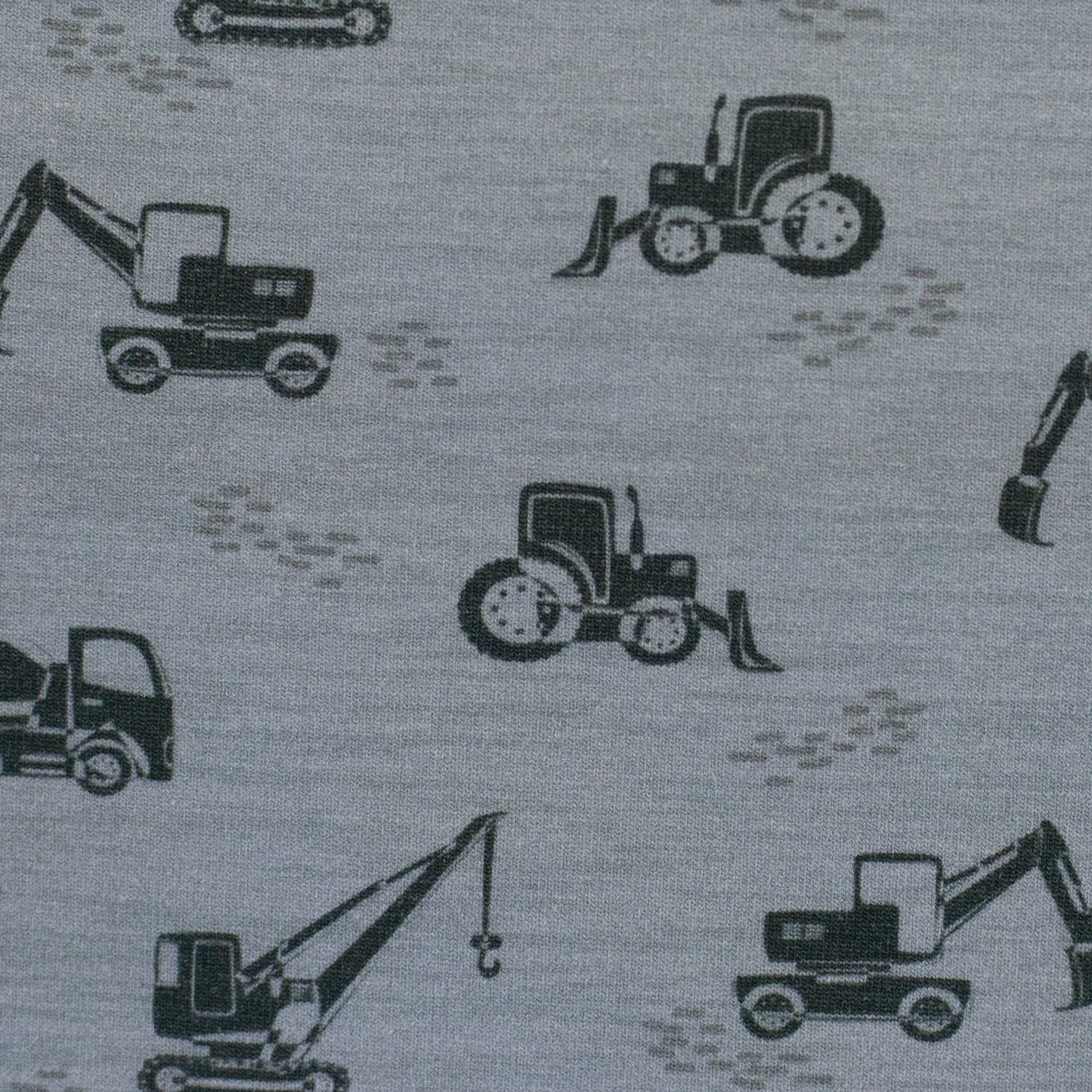 Baumwolljersey Baustelle Bagger, Betonmischer by JaTiJu von Swafing