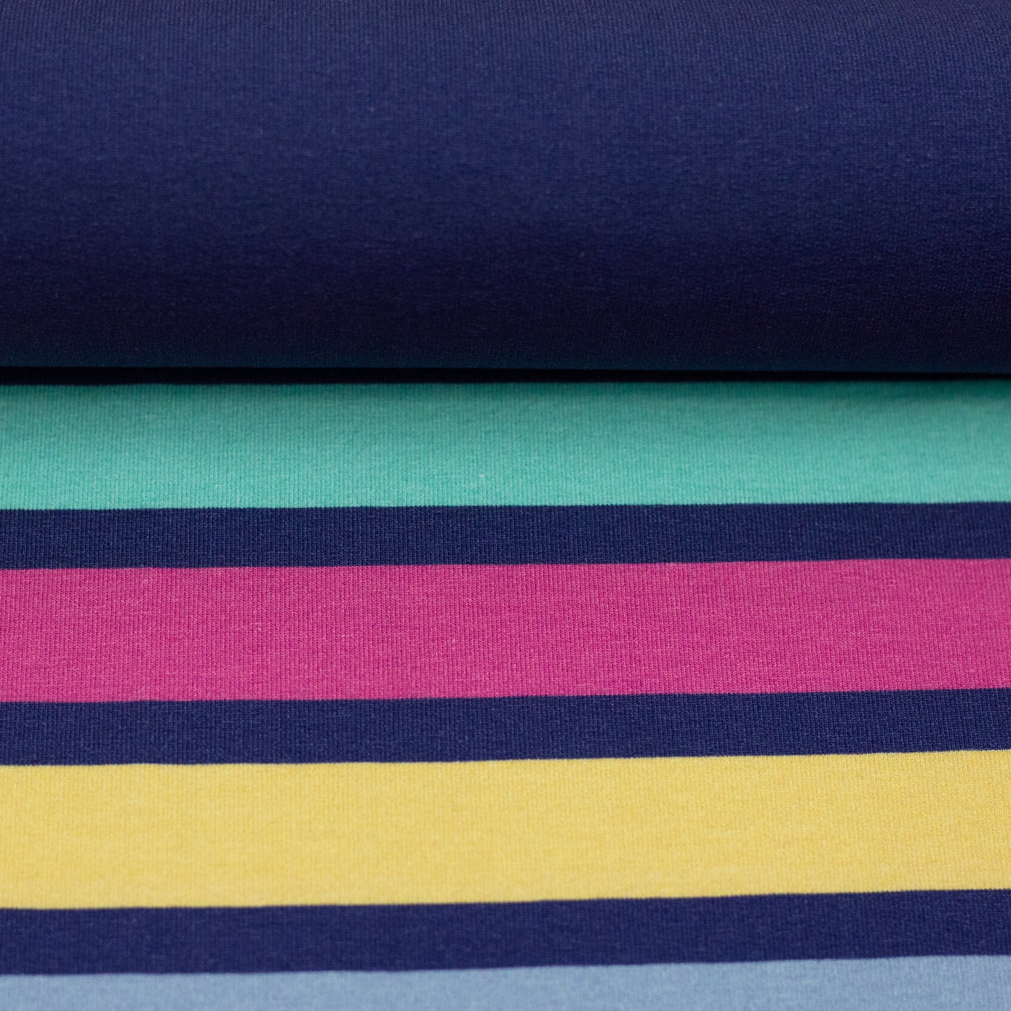 French Terry Panel Simply Stripes by Lillesol & Pelle Swafing blau