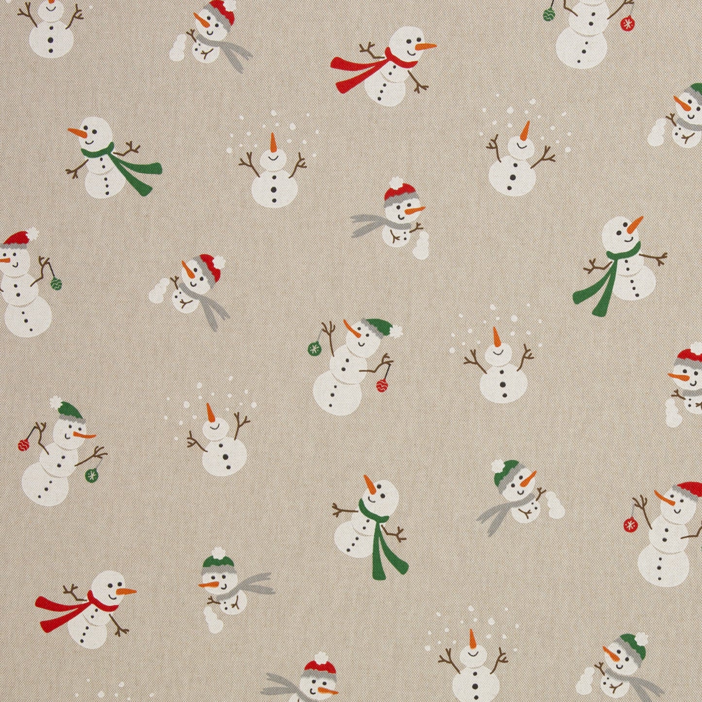 Dekostoff "Noel" Weihnachten Schneemänner Swafing