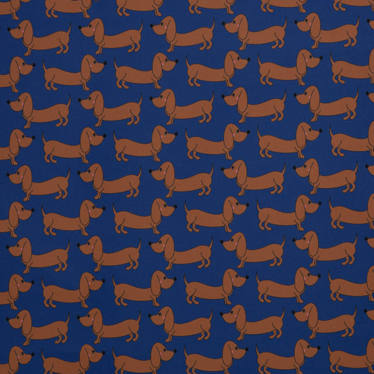 wasserabweisendes Oxfordgewebe „Happy Collection“ by Cherry Picking Swafing Dackel blau