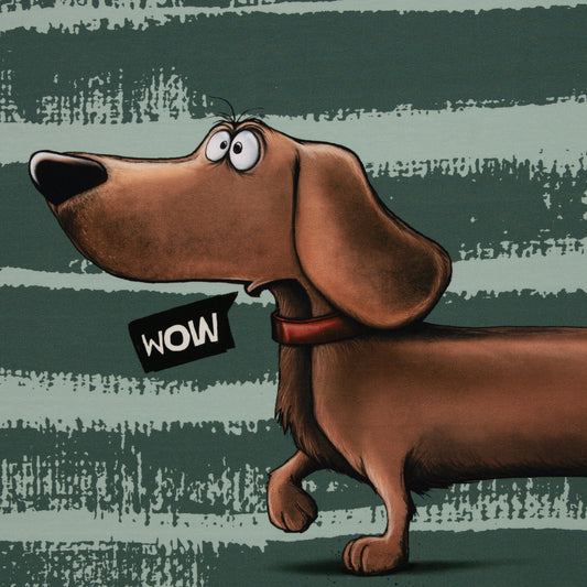 French Terry Panel Dachshund Bemy by Thorsten Berger Swafing