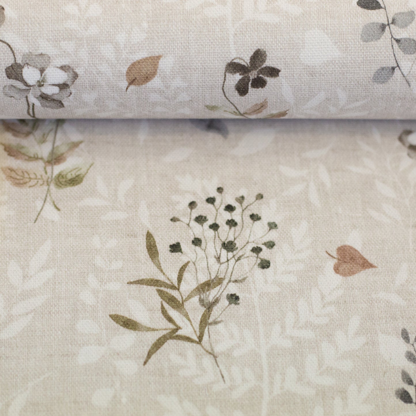 Canvas Leinenoptik Blumen Zweige natur Swafing Laura