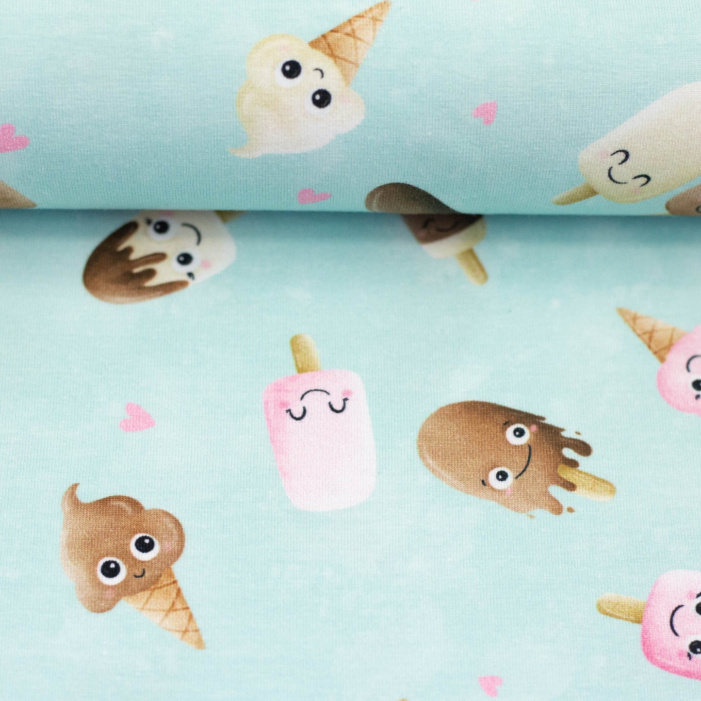 Baumwolljersey Eis Too Cute to melt by Mrs Mint Design von Swafing