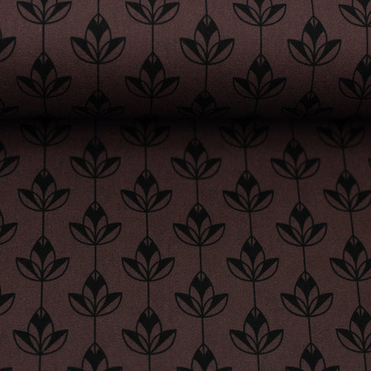Baumwolle Eleonora Blume bordeaux Swafing