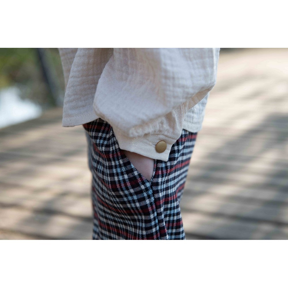 Double Gauze Uni Glitzer creme