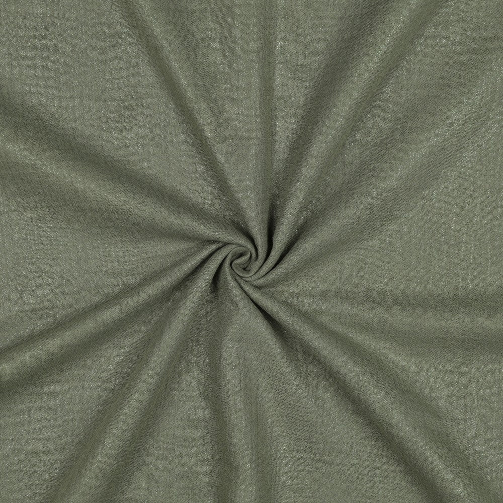 Double Gauze Uni Glitzer grün