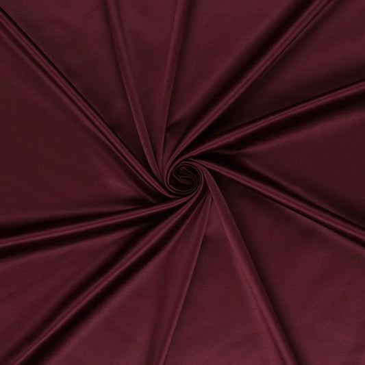Baumwoll Stretch Satin Selena uni dunkelrot