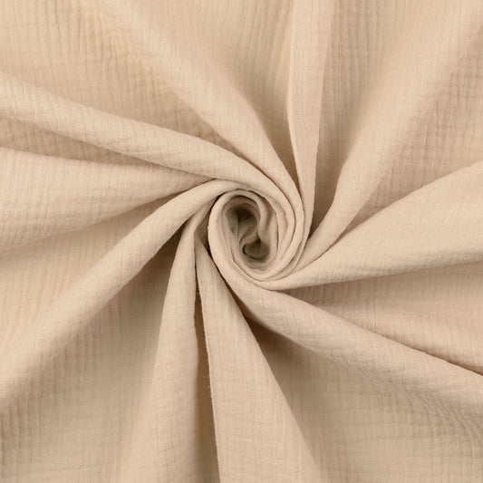 Musselin Double Gauze uni sand