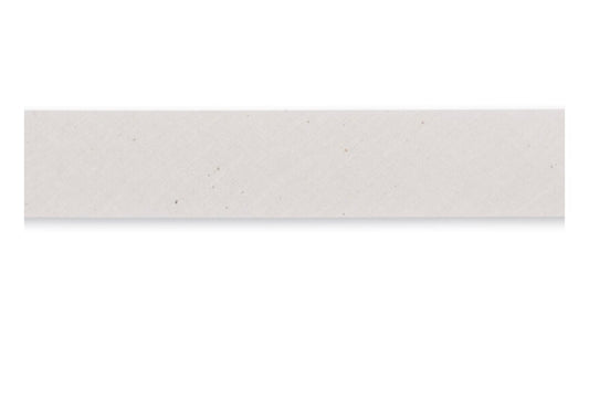 Schrägband Baumwolle 60/30 mm rohweiß