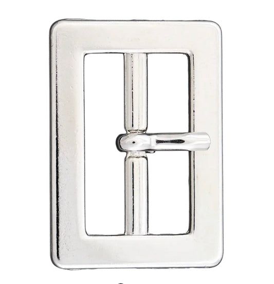 Metallschließe Gürtelschnalle 40 mm silber