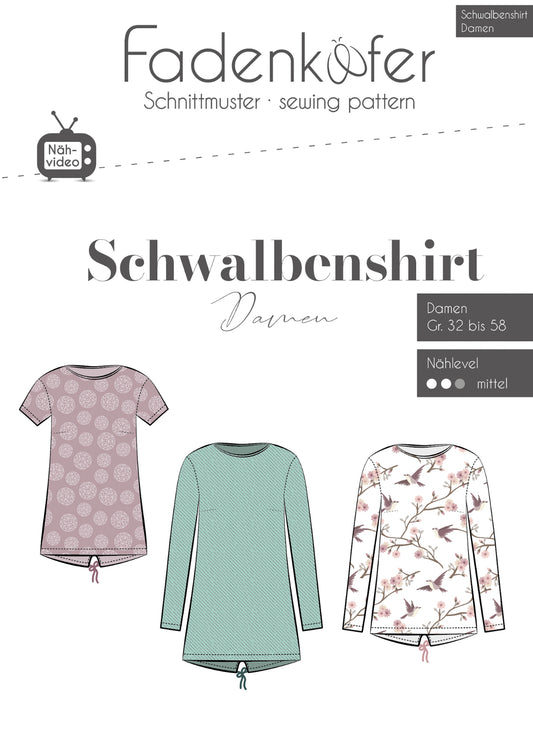 Fadenkäfer Schnittmuster Schwalbenshirt Damen