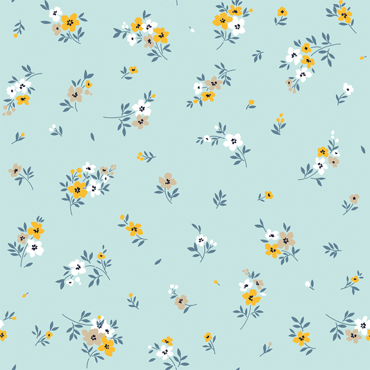 Musselin Blumen mint