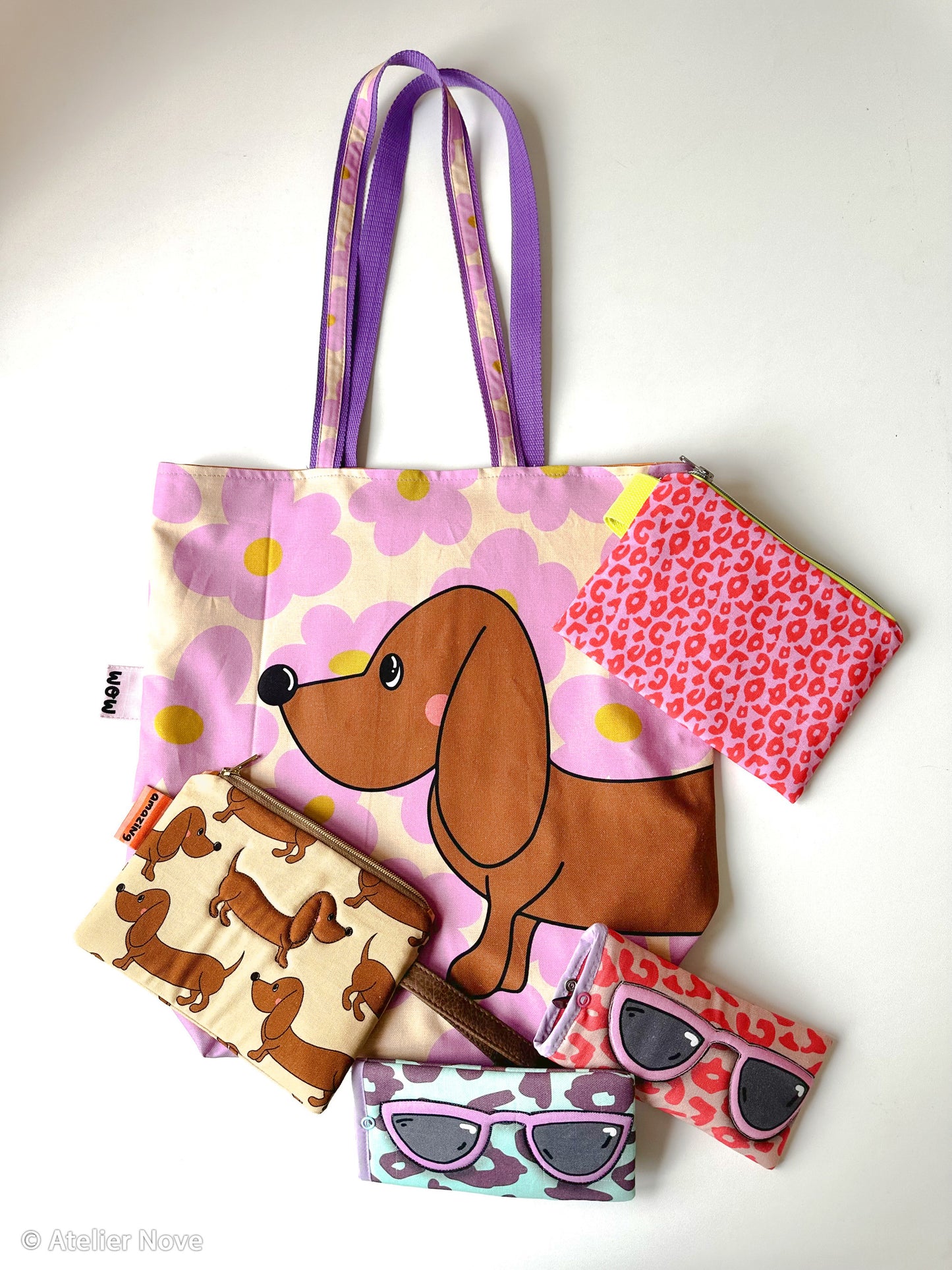 Canvas Cut and Sew Beutel von Cherry Picking Swafing Dackel