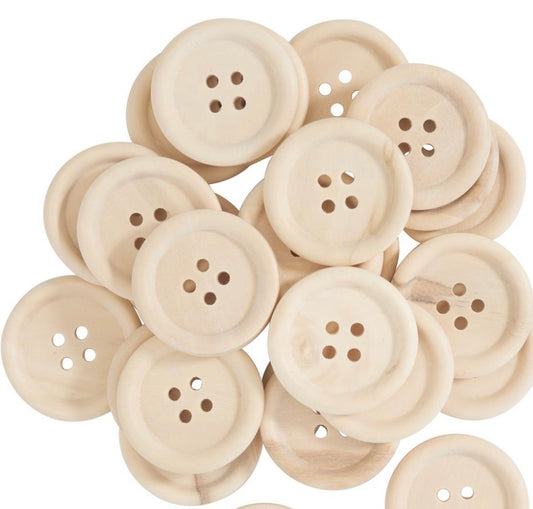 Holzknopf creme 18mm