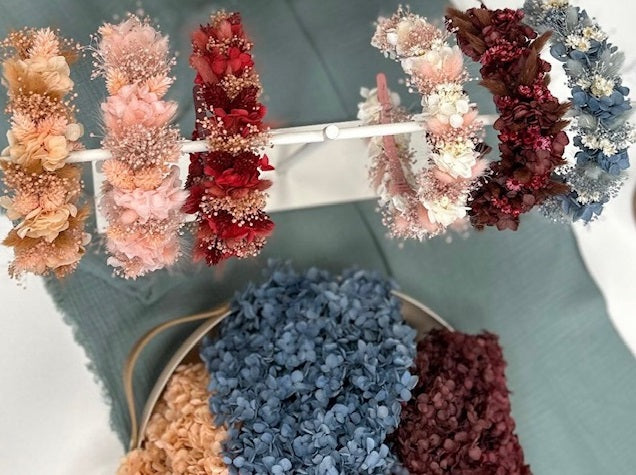 Haarkränze aus Trockenblumen - Krativstudio Plauen